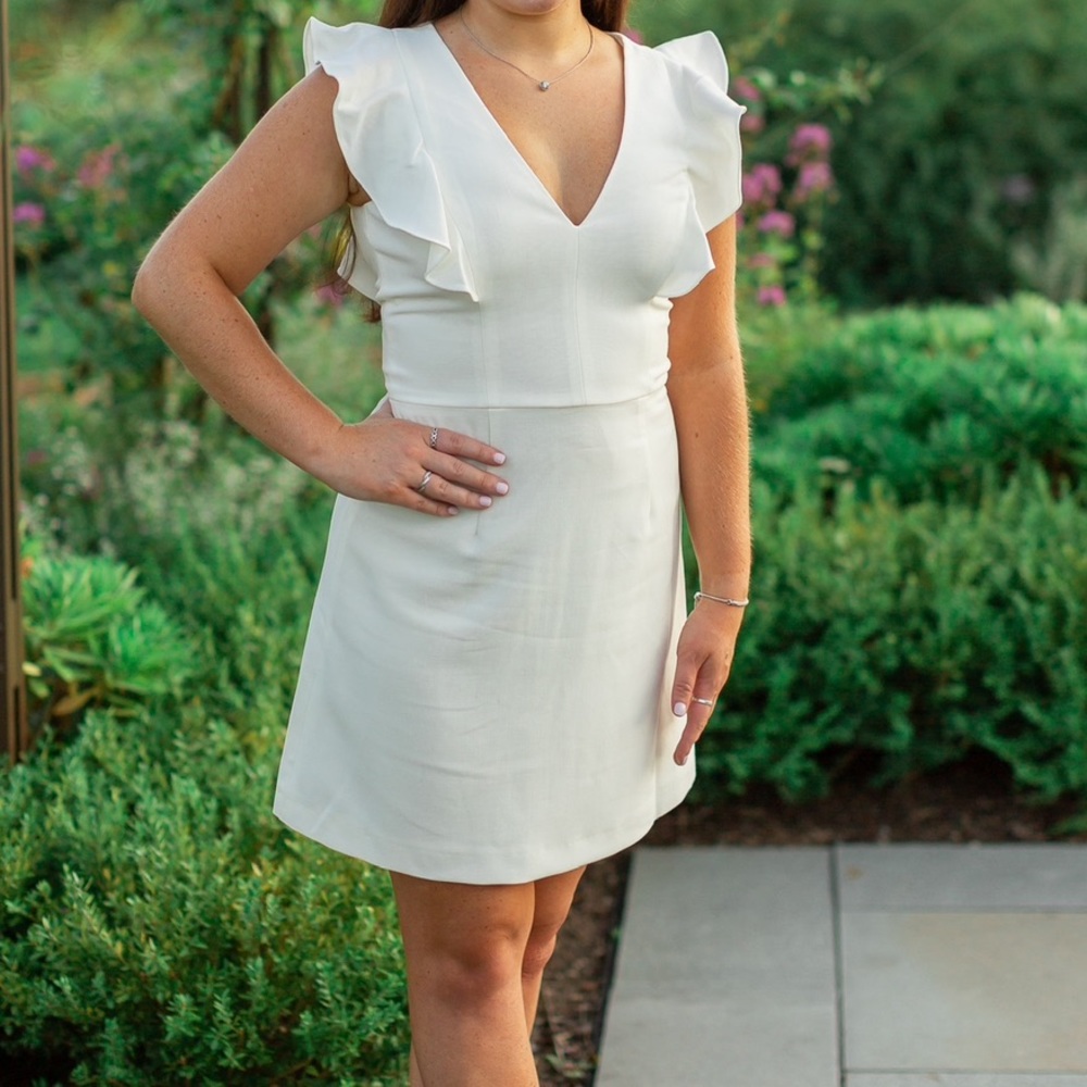 French Connection Whisper Ruffle Mini Dress